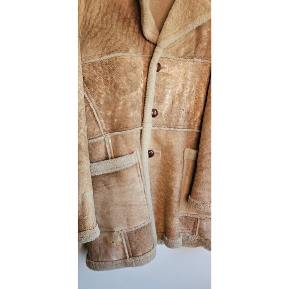 Woolrich Men's Lambskin Coat, Natural Color, Sz 44 - Picture 4 of 8